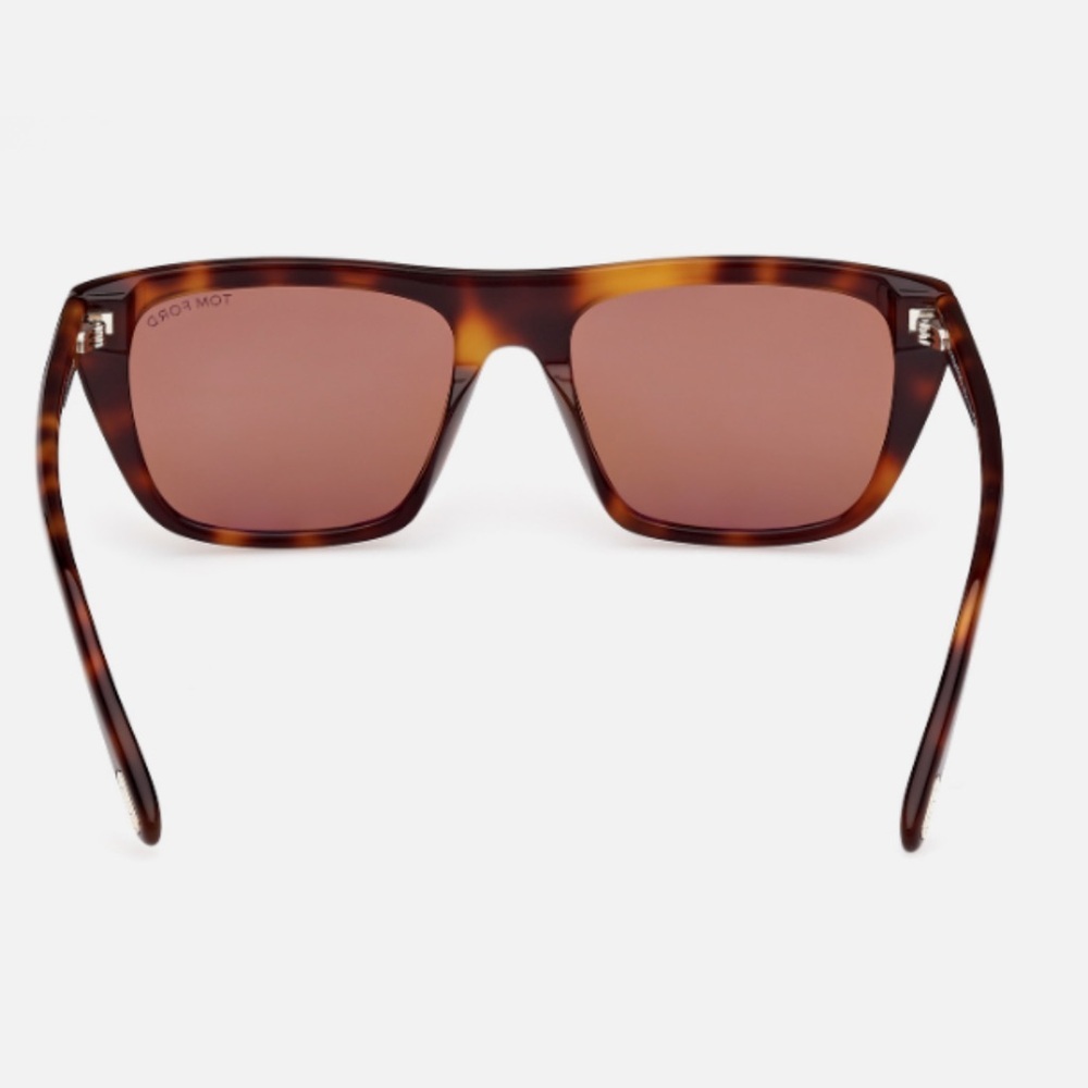 Tom Ford ASLAN FT1175 53E Blonde Havana/Brown Square Sunglasses - Picture 13 of 16